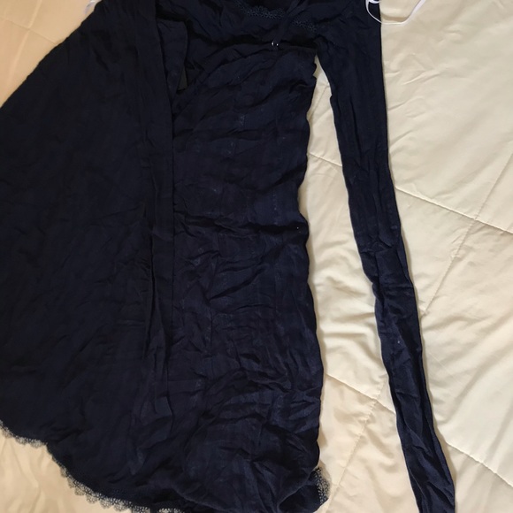 Lulu navy blue dress with lace - Picture 3 of 7